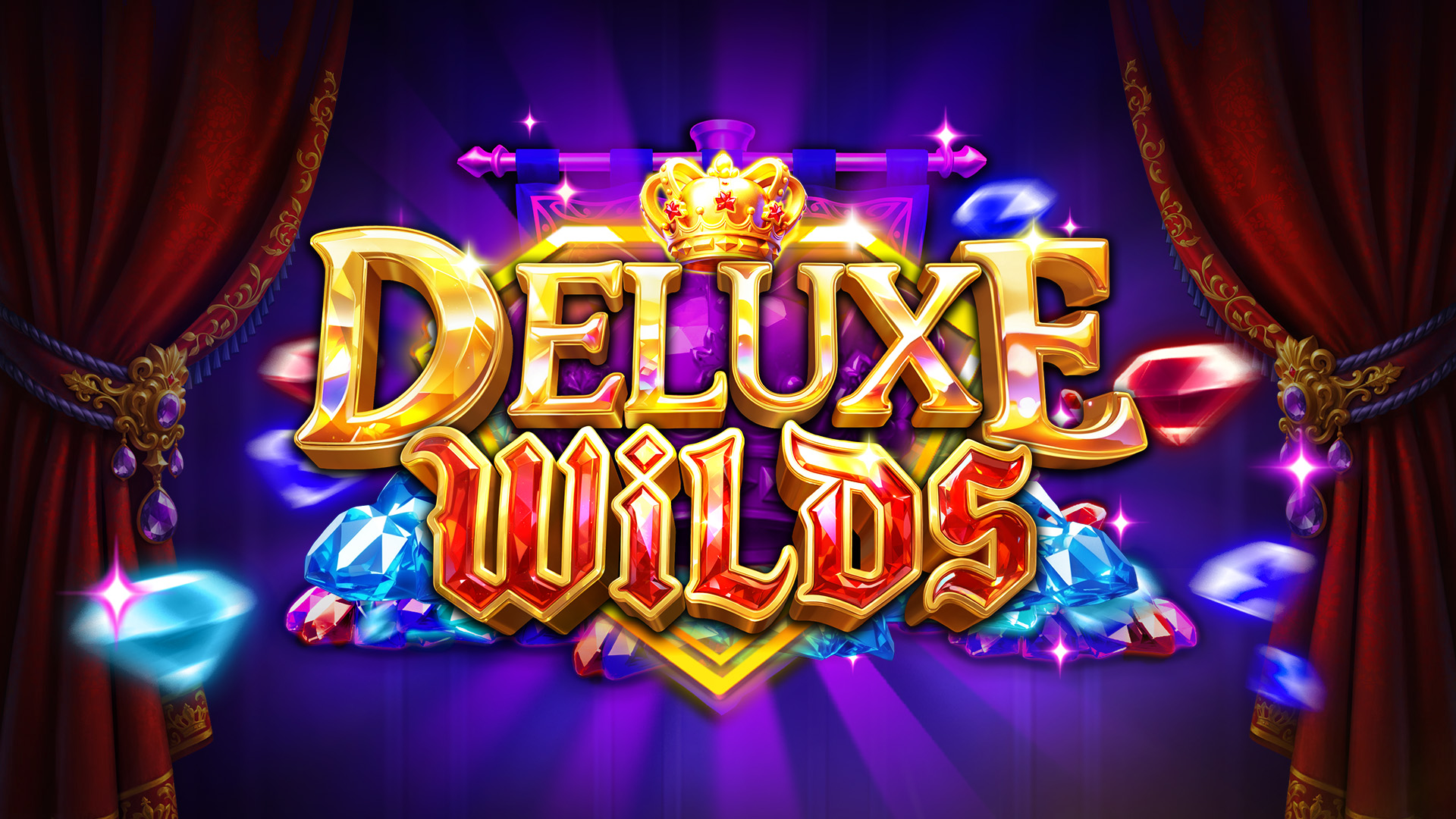 Official Deluxe Wilds demo artwork with the crowned logo above the game stage
